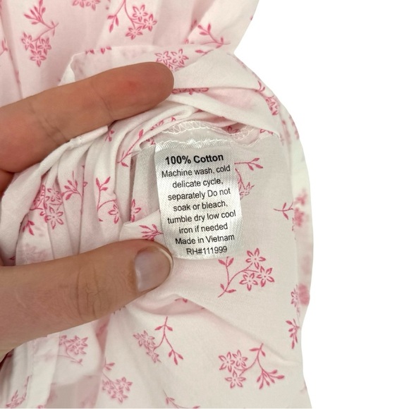 Nora Layette Baby Smocked Ruffle Day Gown 6M Pink Floral Bouquet - Picture 5 of 5